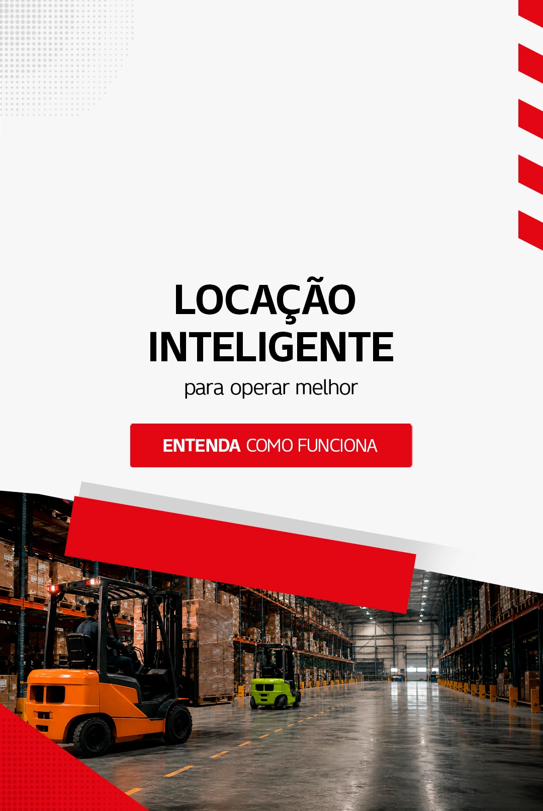 Banner Locação de empilhadeiras com previsibilidade operacional e financeira